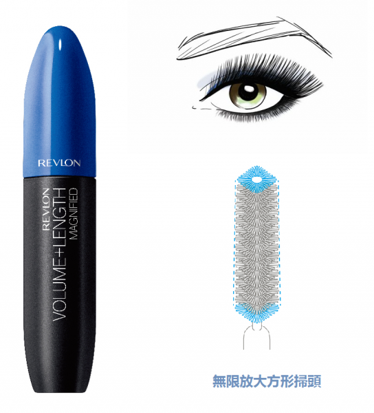 全新REVLON VOLUME LENGTH MAGNIFIED™ MASCARA 終極濃密增長睫毛膏